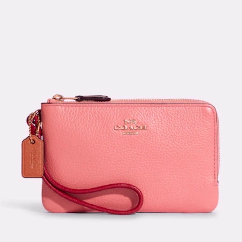 Coach Double Corner Zip Wristlet